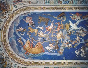Astrologisk tak, i Sala del Mappamondo